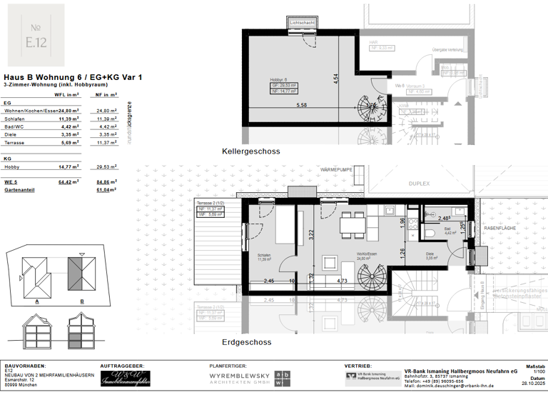 Wohnung zum Kauf provisionsfrei 604.030 € 2 Zimmer 64,4 m² frei ab sofort Allach-Untermenzing München 80999