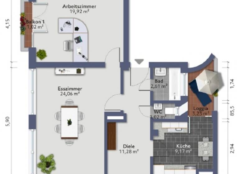 Wohnung zum Kauf 499.000 € 5 Zimmer 129 m²<br/>Wohnfläche 3.<br/>Geschoss Lindenthal Köln 50931