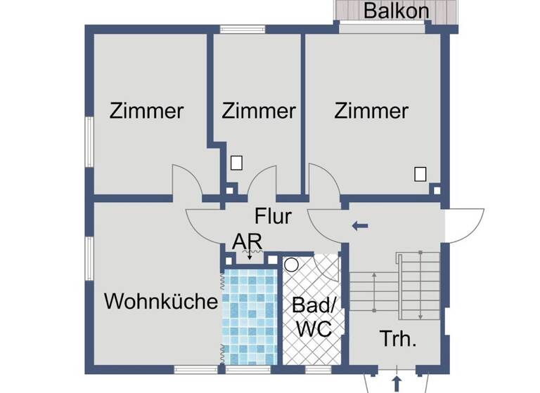 Wohnung zur Miete 506 € 3 Zimmer 63,9 m² 1. Geschoss Mattenbergstraße 57 Oberzwehren Kassel 34132