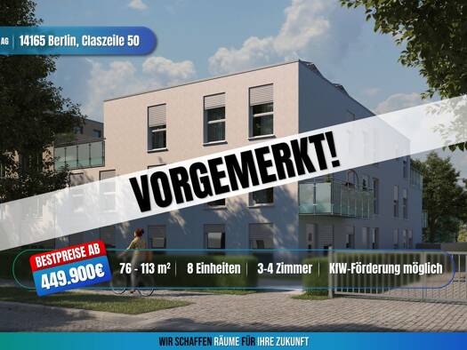 Wohnung zum Kauf provisionsfrei 449.900 € 3 Zimmer 81 m² 2. Geschoss frei ab 31.12.2026 Claszeile 50 Zehlendorf Steglitz-Zehlendorf 14165