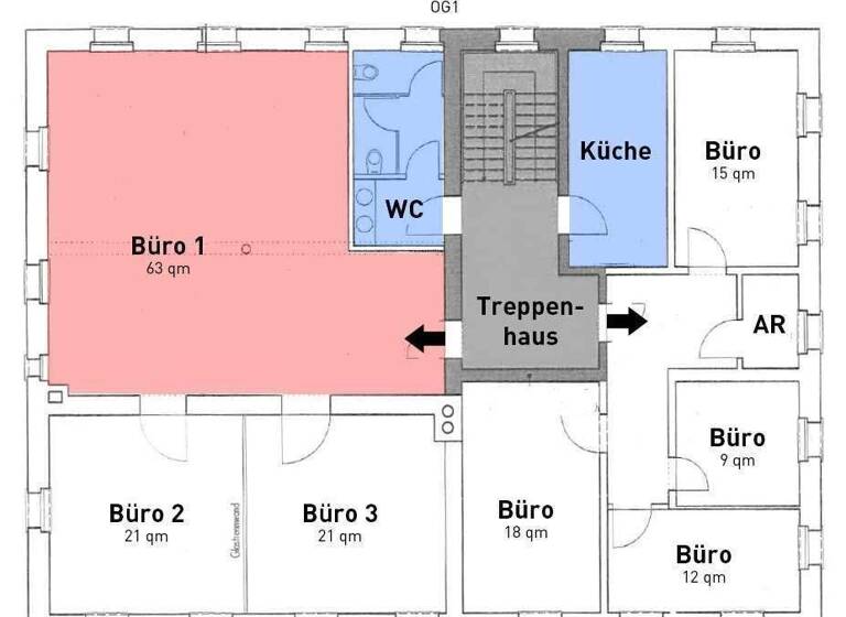 Bürofläche zur Miete provisionsfrei 1.260 € 3 Zimmer 105 m² Bürofläche Fritz-Weidner-Straße 1 Eibach Nürnberg 90451