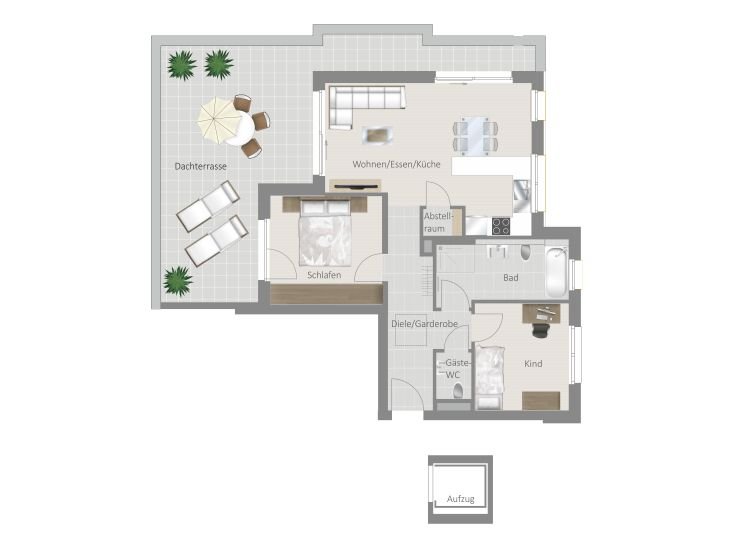 Penthouse zum Kauf provisionsfrei 599.800 € 3,5 Zimmer 90,7 m²<br/>Wohnfläche 2.<br/>Geschoss Mathilde-Planck-Straße 41 Löchgau 74369