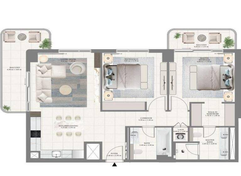 Wohnung zum Kauf - Erstbezug provisionsfrei 744.088 € 3 Zimmer 120,1 m² Dubai