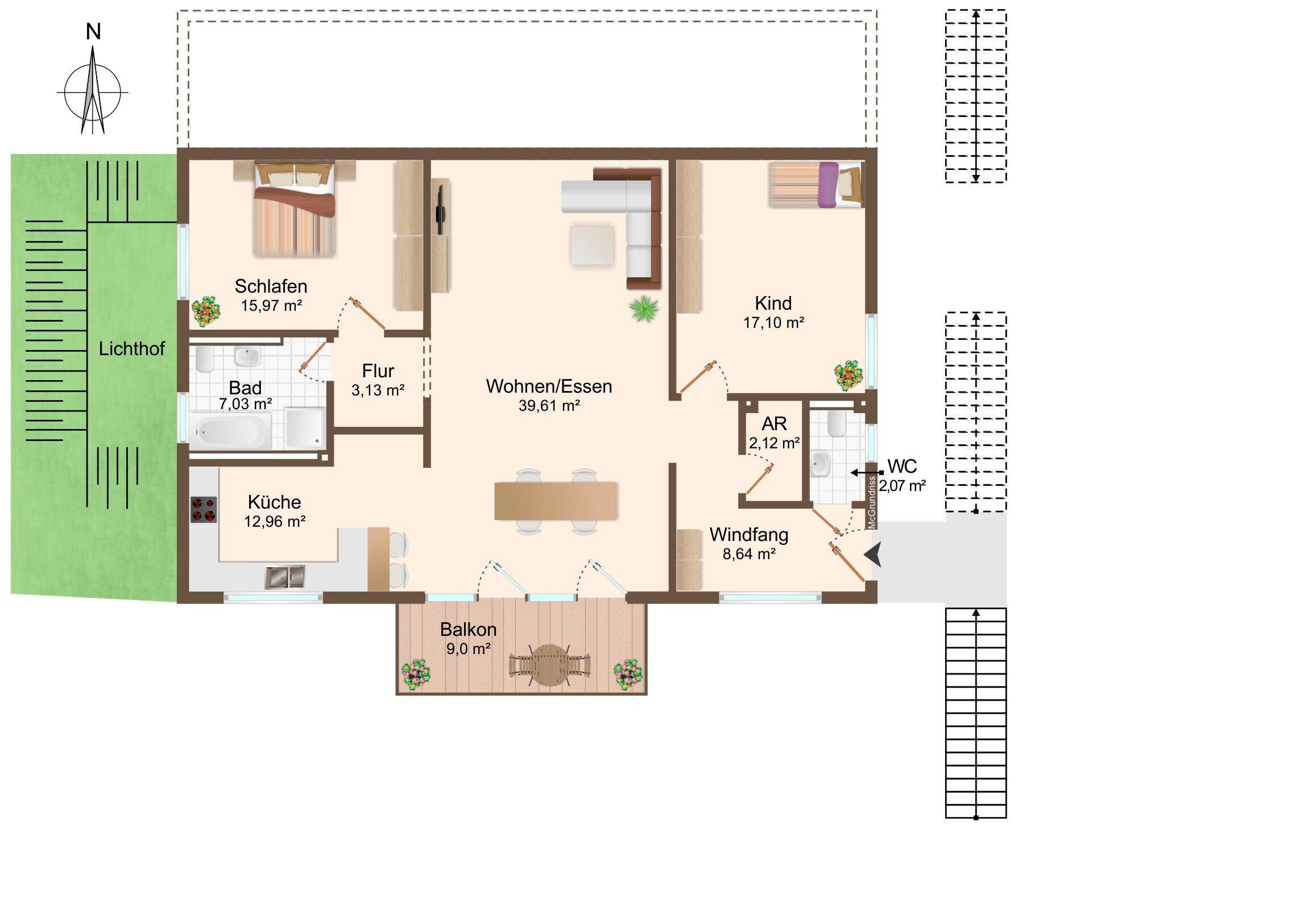 Wohnung zum Kauf 486.000 € 3 Zimmer 113 m²<br/>Wohnfläche Tuttlingen Tuttlingen 78532