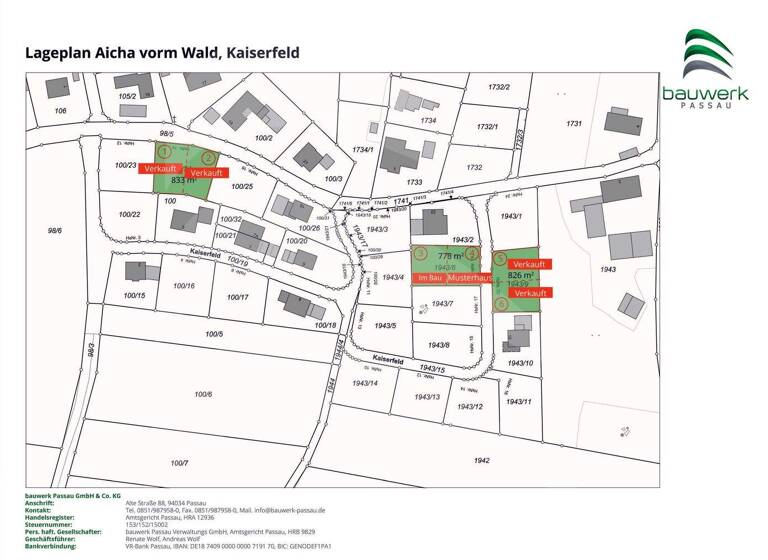 Doppelhaushälfte zum Kauf - Erstbezug provisionsfrei 489.900 € 4,5 Zimmer 131,3 m² 387 m² Grundstück Kaiserfeld 19a Frauenholz Aicha vorm Wald 94529