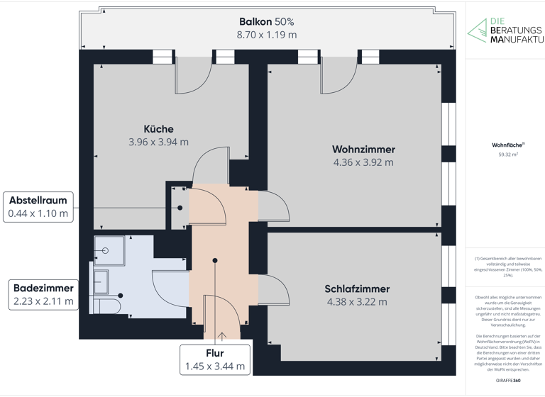 Wohnung zum Kauf 235.000 € 3 Zimmer 58 m²<br/>Wohnfläche 3.<br/>Geschoss Scherbsgraben / Billinganlage 121 Fürth 90766
