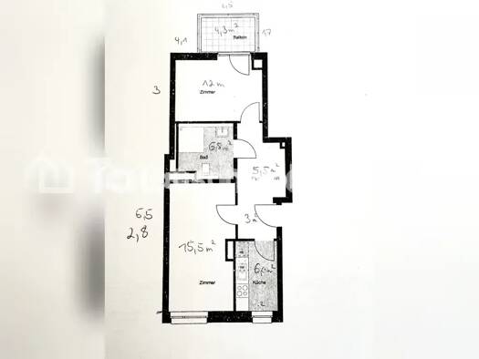 Wohnung zur Miete nur mit Wohnberechtigungsschein Tauschwohnung 398 € 2 Zimmer 54 m² 3. Geschoss Osdorf Altona 22765