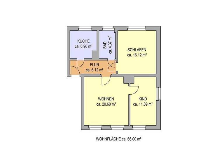 Wohnung zur Miete 398 € 3 Zimmer 66 m² EG frei ab sofort J.-S.-Bach-Straße 11 Bitterfeld Bitterfeld-Wolfen 06749