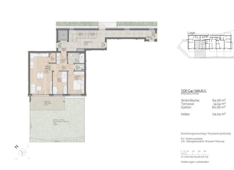 Wohnung zum Kauf 544.000 € 3 Zimmer 64,1 m² EG St. Lorenz 5310