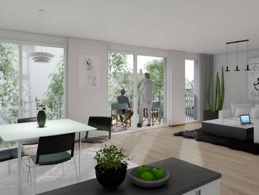 Wohnung zum Kauf - Neubau provisionsfrei 410.300 € 3 Zimmer 78 m² 3. Geschoss Memminger Straße 67 Vöhringen 89269