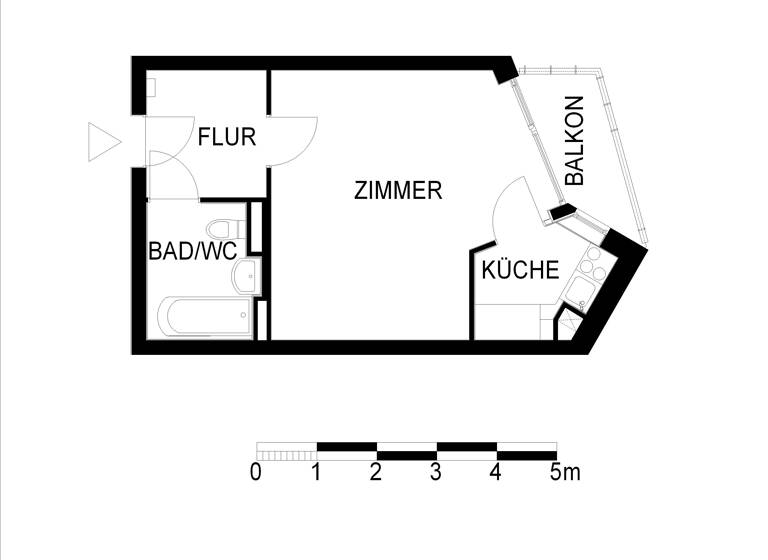 Wohnung zur Miete 293 € 1 Zimmer 31,2 m²<br/>Wohnfläche 1.<br/>Geschoss ab sofort<br/>Verfügbarkeit Ungarnstraße 83 Wedding Berlin 13349