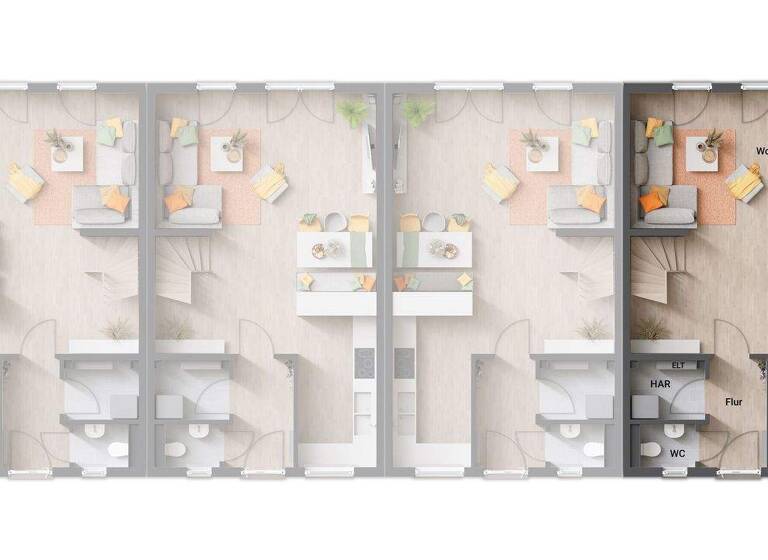 Reihenendhaus zum Kauf - Erstbezug provisionsfrei 746.700 € 6 Zimmer 149 m² 292 m² Grundstück frei ab 31.12.2026 Hans-Böckler-Straße 60 Poppenreuth Fürth 90765