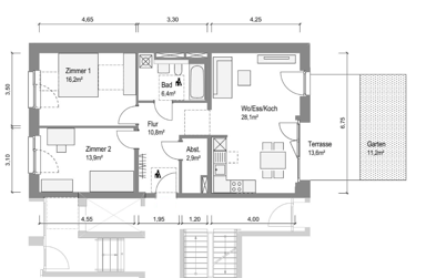 Terrassenwohnung zur Miete 1.201,70 € 3 Zimmer 84,5 m² EG Rosa-Kempf-Straße 12 Domberg Bamberg 96052