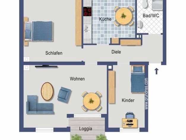 Wohnung zum Kauf provisionsfrei 217.500 € 3 Zimmer 77,3 m² EG Frankenstraße 16 Gremberghoven Köln 51148