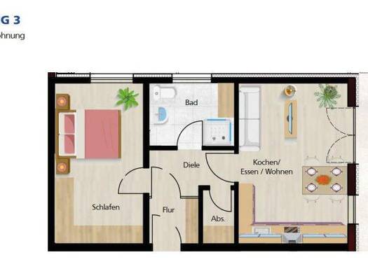 Wohnung zum Kauf 2,5 Zimmer 62,4 m² Creglingen Creglingen 97993