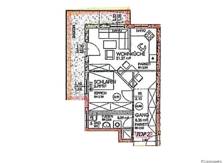 Wohnung zum Kauf provisionsfrei 179.000 € 2 Zimmer 45 m² 1. Geschoss frei ab sofort Wängle 6610