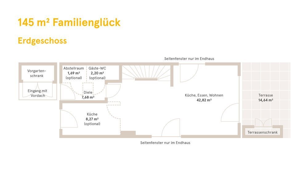 Reihenmittelhaus zum Kauf provisionsfrei 264.990 € 5 Zimmer 145 m²<br/>Wohnfläche 192,8 m²<br/>Grundstück Großkugel Kabelsketal 06184