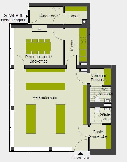 Ladenfläche zum Kauf 250.000 € 2 Zimmer 75,7 m²<br/>Verkaufsfläche Silvrettastraße 2 Untertürkheim Stuttgart / Untertürkheim 70327