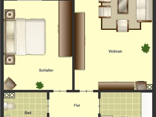 Wohnung zur Miete 589 € 2 Zimmer 52 m² EG frei ab 03.08.2026 Molzhausweg 5 Hilden 40724