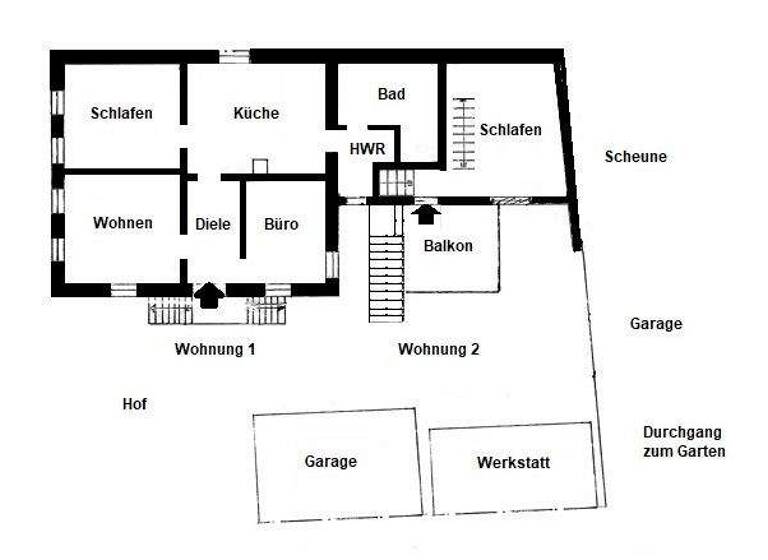 Mehrfamilienhaus zum Kauf 390.000 € 5 Zimmer 165 m² 974 m² Grundstück frei ab sofort Höhefeld Wertheim 97877