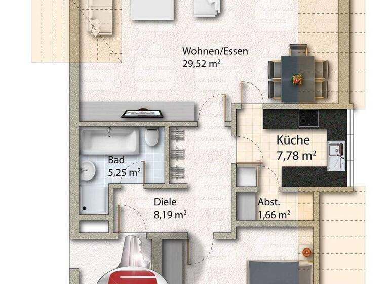 Wohnung zum Kauf 180.000 € 2 Zimmer 68,8 m² 1. Geschoss Kirchweyhe Weyhe 28844