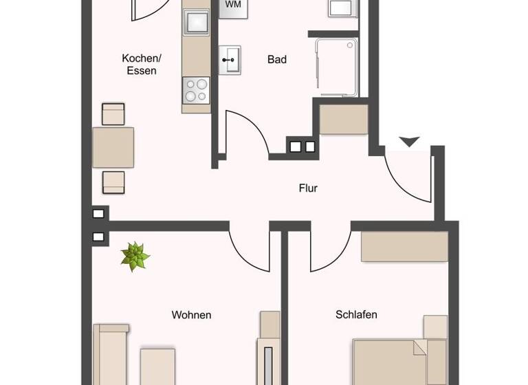 Wohnung zur Miete 890 € 2 Zimmer 63,9 m²<br/>Wohnfläche Dachgeschoss, 4.<br/>Geschoss Rennweg Nürnberg 90489
