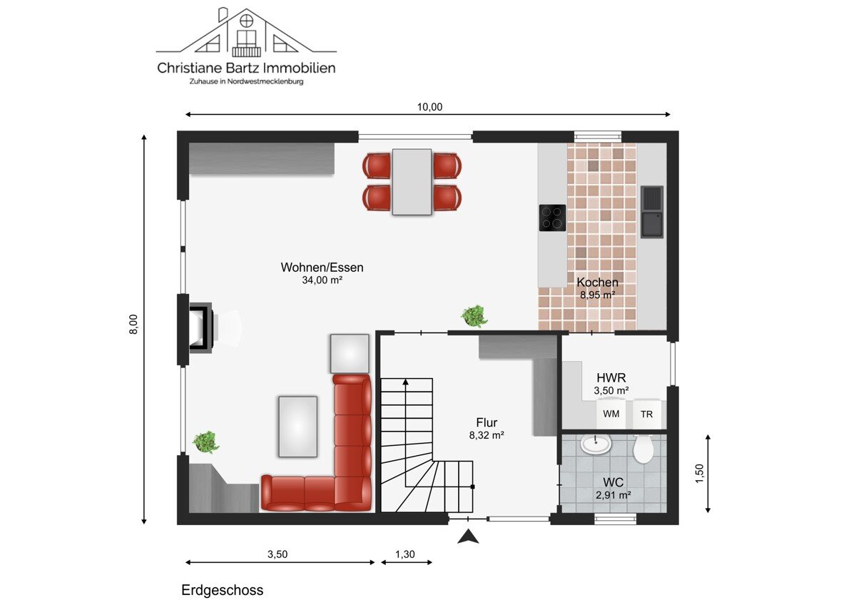 Einfamilienhaus zum Kauf 459.000 € 4 Zimmer 115 m²<br/>Wohnfläche 900 m²<br/>Grundstück Amselweg 36 Zierow Zierow 23968