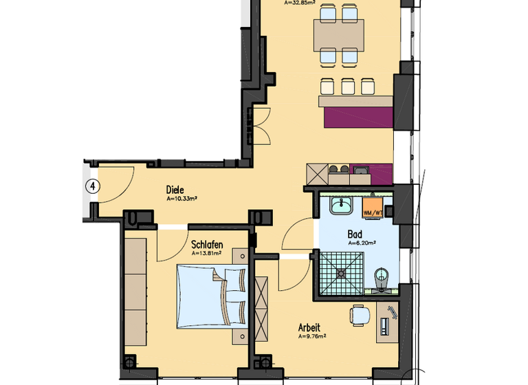 Wohnung zur Miete - Erstbezug 992 € 3 Zimmer 74 m² EG frei ab 01.05.2026 Balhornstraße 29 Kernstadt Paderborn 33102