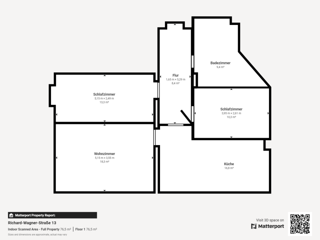 Wohnung zur Miete 395 € 3 Zimmer 77,5 m²<br/>Wohnfläche 2.<br/>Geschoss Richard-Wagner-Str. 13 Kappel 822 Chemnitz 09119