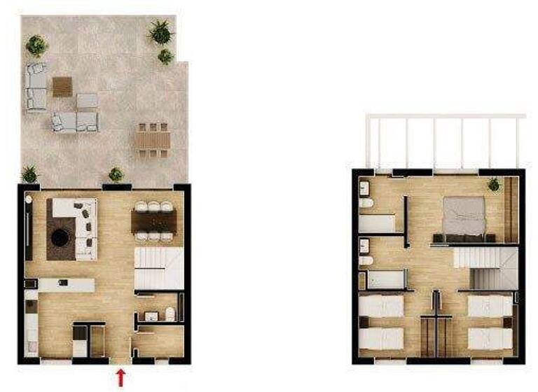 Maisonette zum Kauf - Erstbezug provisionsfrei 275.000 € 4 Zimmer 151 m² Orito 03679
