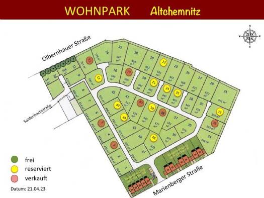 Grundstück zum Kauf provisionsfrei 500 m² Grundstück Baugenehmigung vorhanden frei ab sofort Altchemnitz Altchemnitz 09125