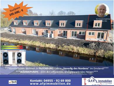 Reihenendhaus zum Kauf - Neubau 295.000 € 3 Zimmer 85 m² 215 m² Grundstück frei ab sofort Papenburg - Obenende Papenburg 26871