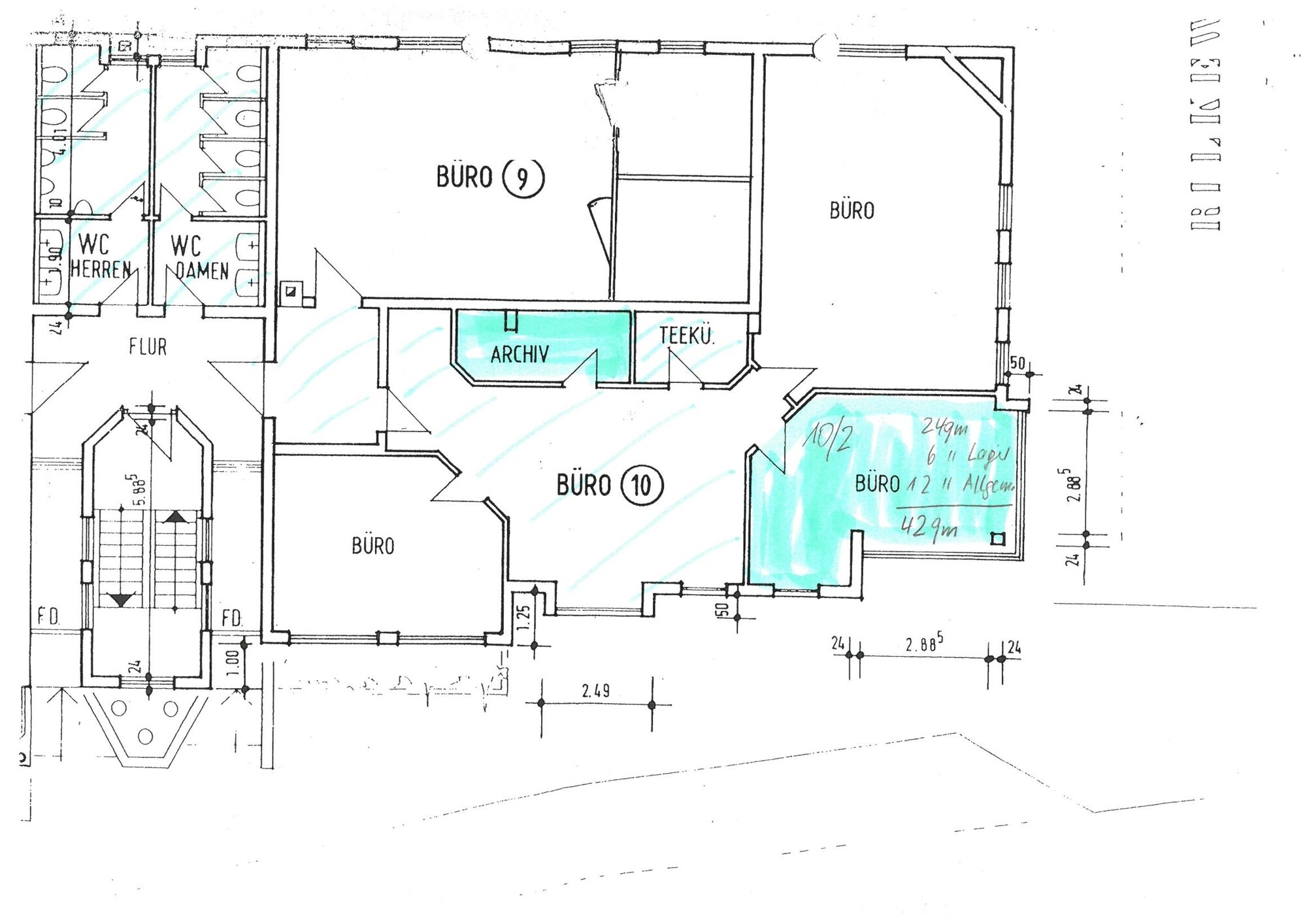 Bürofläche zur Miete 10,95 € 1 Zimmer 42 m²<br/>Bürofläche Kriftel 65830