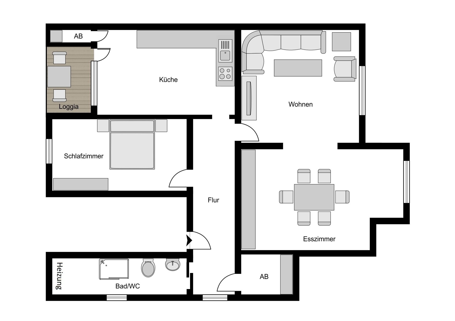 Wohnung zum Kauf 134.000 € 2,5 Zimmer 86 m²<br/>Wohnfläche 1.<br/>Geschoss Werne Bochum 44894