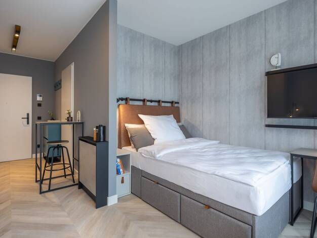 Studio zur Miete - Erstbezug 830 € 1 Zimmer 21,8 m² EG frei ab sofort Mindener Straße 102-110 Oberbilk Düsseldorf 40227