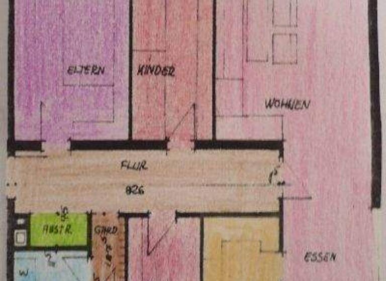 Wohnung zur Miete 630 € 4 Zimmer 100 m² 1. Geschoss frei ab sofort Arnshausen Bad Kissingen 97688