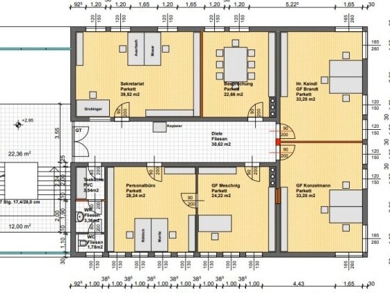 Bürofläche zur Miete 11 € 6 Zimmer 220,4 m²<br/>Bürofläche Wals 5071