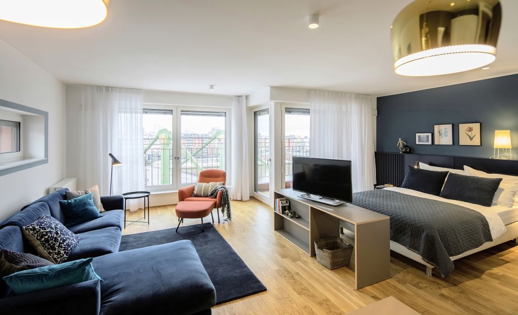 Wohnung zur Miete Wohnen auf Zeit 4.120 € 1 Zimmer 46 m²<br/>Wohnfläche ab sofort<br/>Verfügbarkeit Oskar-von-Miller-Straße Ostend Frankfurt am Main 60314