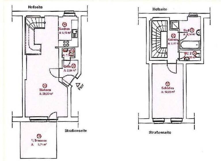 Maisonette zum Kauf 179.000 € 2 Zimmer 70 m² 2. Geschoss frei ab sofort Pieschen-Süd Dresden 01127