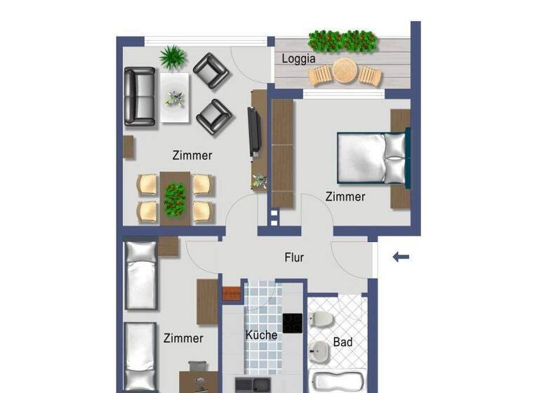 Wohnung zum Kauf provisionsfrei 219.000 € 3 Zimmer 65,8 m² 3. Geschoss Duisdorf Bonn 53123