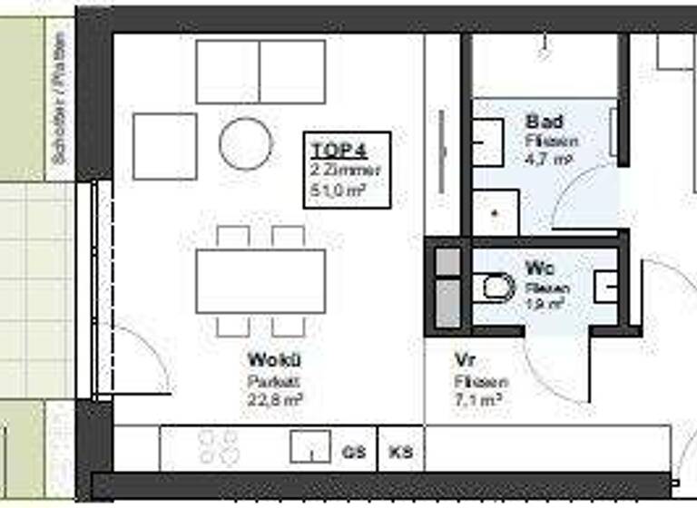 Wohnung zum Kauf 280.000 € 2 Zimmer 51 m² St. Pölten 3100