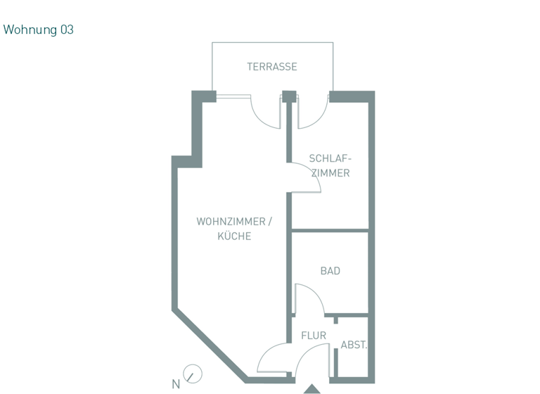 Terrassenwohnung zum Kauf provisionsfrei als Kapitalanlage geeignet 140.000 € 1,5 Zimmer 44 m² Salztorscontrescarpe 9 Stade 21680
