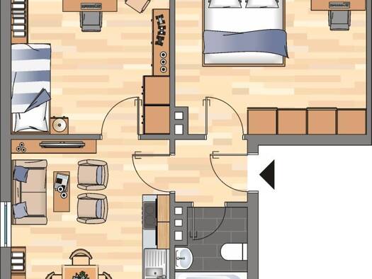 Wohnung zur Miete 419 € 2 Zimmer 42 m² 2. Geschoss frei ab 16.11.2026 Danziger Straße 7 Weißenthurm 56575
