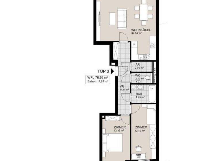Wohnung zum Kauf - Erstbezug 381.000 € 3 Zimmer 77 m² 1. Geschoss Wien,Simmering 1110