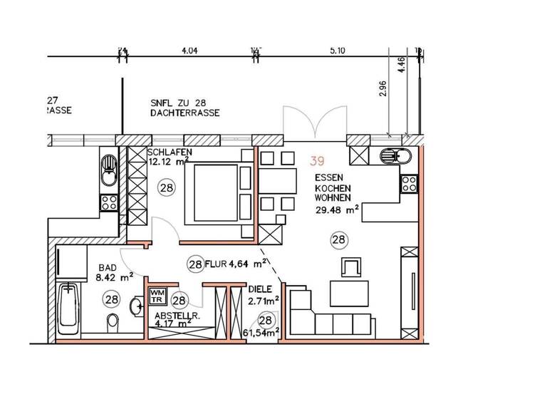 Terrassenwohnung zur Miete 490 € 2 Zimmer 61,5 m² 1. Geschoss frei ab 01.05.2026 Kirchenplatz 3 Simbach Simbach a.Inn 84359
