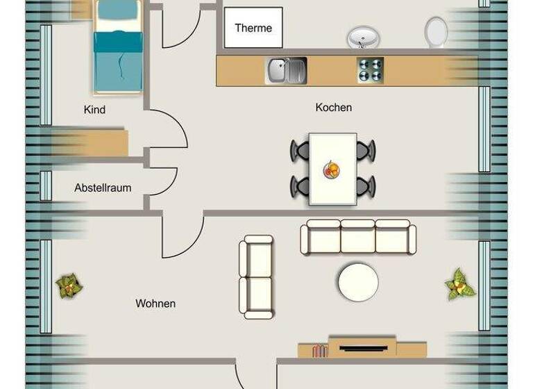 Wohnung zur Miete 537 € 3,5 Zimmer 69,7 m² 2. Geschoss frei ab 01.05.2026 Thusneldastraße 59 Karnap Essen 45329
