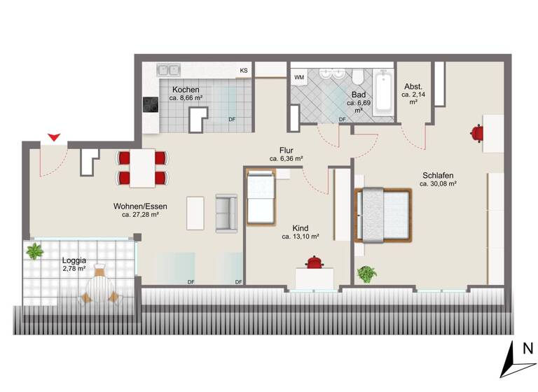 Wohnung zum Kauf provisionsfrei 1.372.135 € 3 Zimmer 97,1 m² 6. Geschoss Au-Haidhausen München 81541