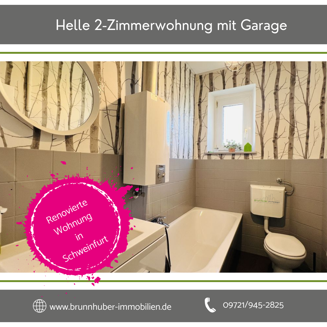 Wohnung zur Miete 550 € 2,5 Zimmer 62 m²<br/>Wohnfläche EG<br/>Geschoss Nordwestlicher Stadtteil Schweinfurt 97421