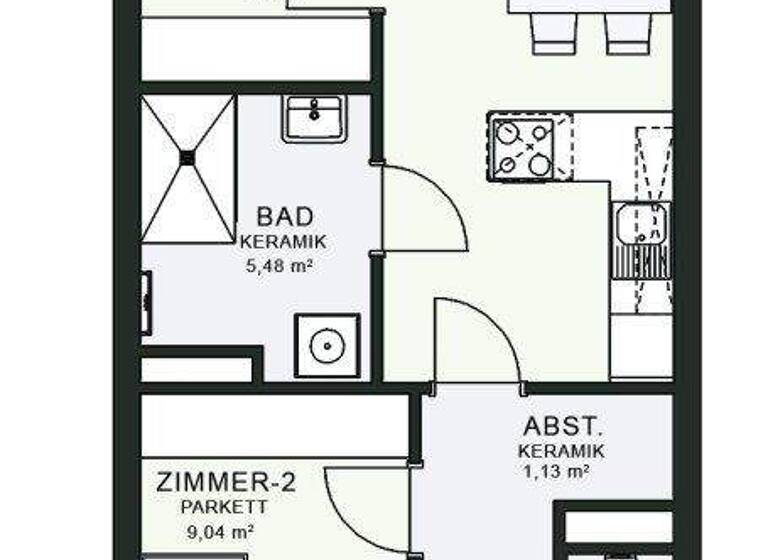 Wohnung zur Miete - Erstbezug 611 € 3 Zimmer 54,9 m² 1. Geschoss frei ab 01.06.2026 Fröhlichgasse 23-35 Jakomini Graz 8010