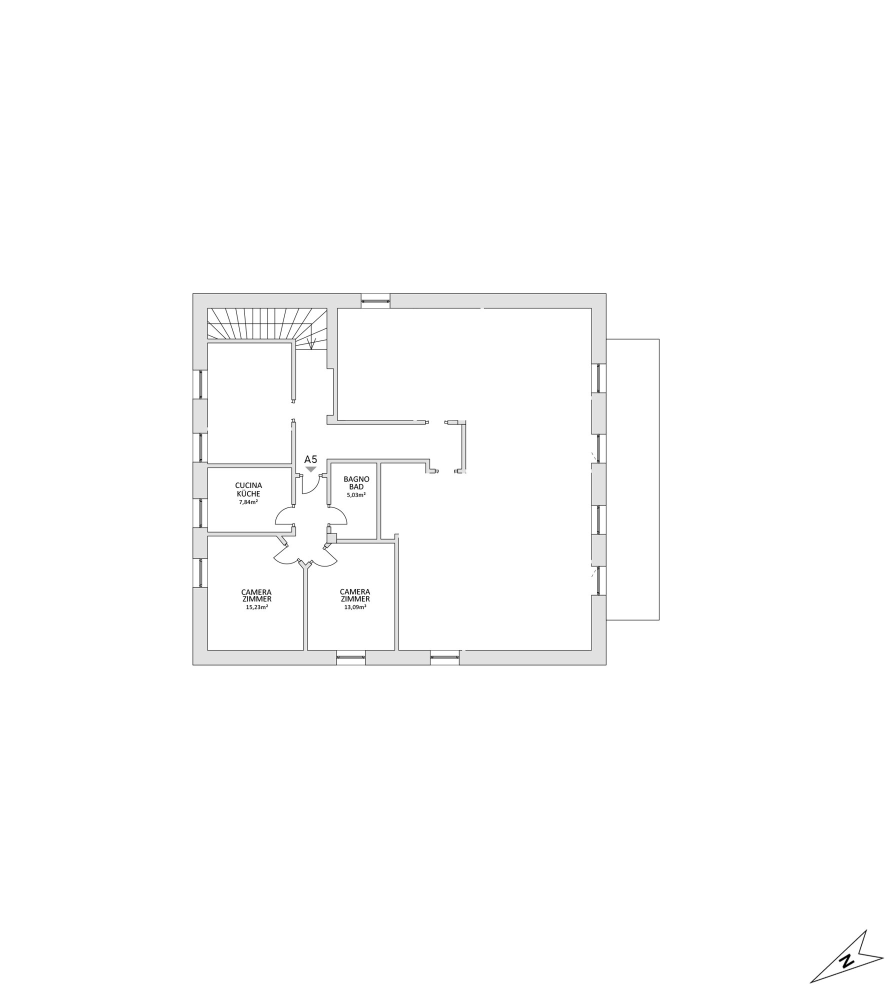 Wohnung zum Kauf 140.000 € 2 Zimmer 44,2 m²<br/>Wohnfläche 2.<br/>Geschoss Pontigl 8 Brenner 39041